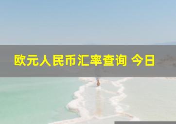 欧元人民币汇率查询 今日